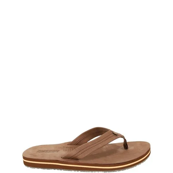 Rugged Shark Men's Leather Thong Flip Flop Sandal - Picture 5 of 7